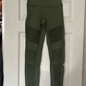 Alo yoga Olive Green High-Waisted Moto Leggings